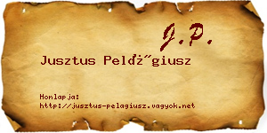 Jusztus Pelágiusz névjegykártya